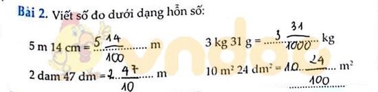 Cùng em học Toán lớp 5 Tuần 3