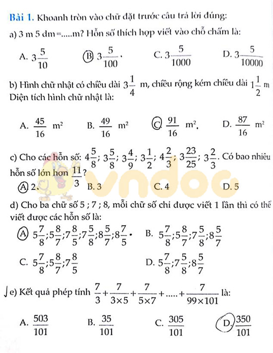 Cùng em học Toán lớp 5 Tuần 3 