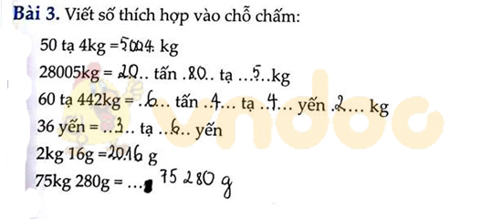 Cùng em học Toán lớp 4 Tuần 5 - Đề 1