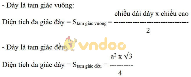 Công thức tính thể tích hình chóp