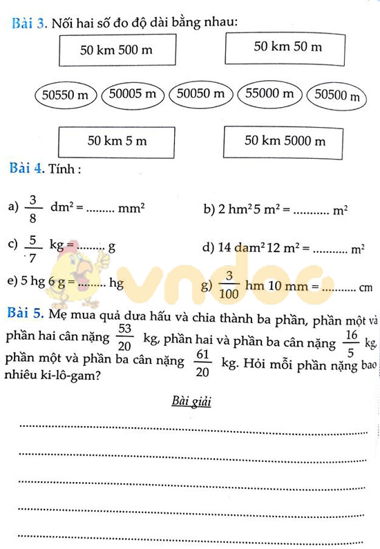 Cùng em học Toán lớp 5 Tuần 5 - Đề 2