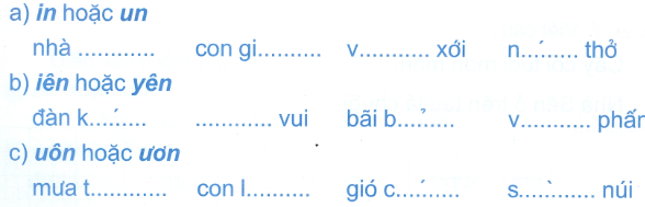 Đề kiểm tra cuối tuần Tiếng Việt lớp 1: Tuần 10 - Đề 2