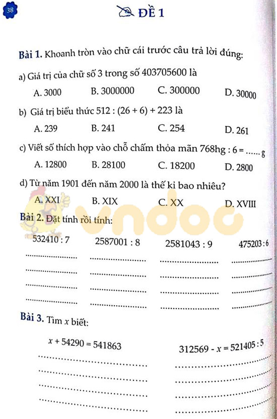 Giải bài tập Cùng em học Toán lớp 4