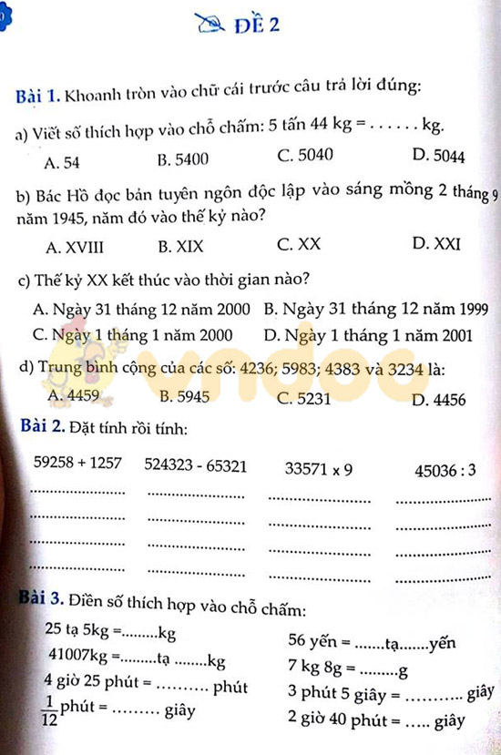Cùng em học Toán lớp 4 Tuần 6 