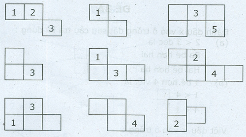Đề kiểm tra cuối tuần Toán lớp 1: Tuần 2 - Đề 2