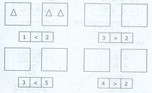 Đề bài kiểm tra cuối tuần Toán lớp 1: Tuần 3 - Đề 2