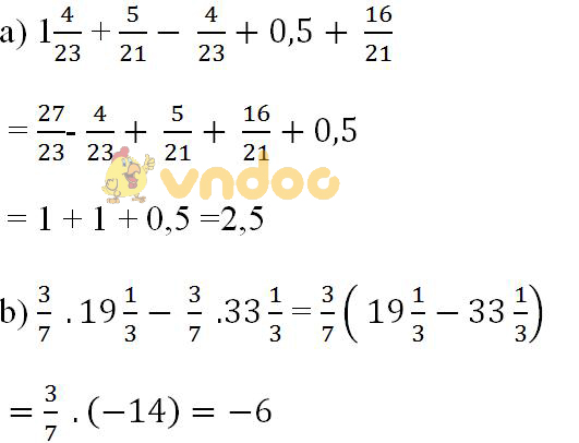 Giải bài tập SGK Toán lớp 7: Ôn tập chương I