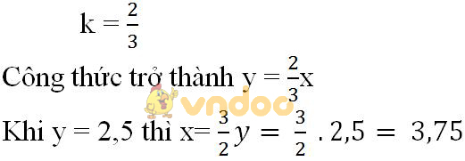 Giải bài tập SGK Toán lớp 7 bài 2: Một số bài toán về đại lượng tỉ lệ thuận