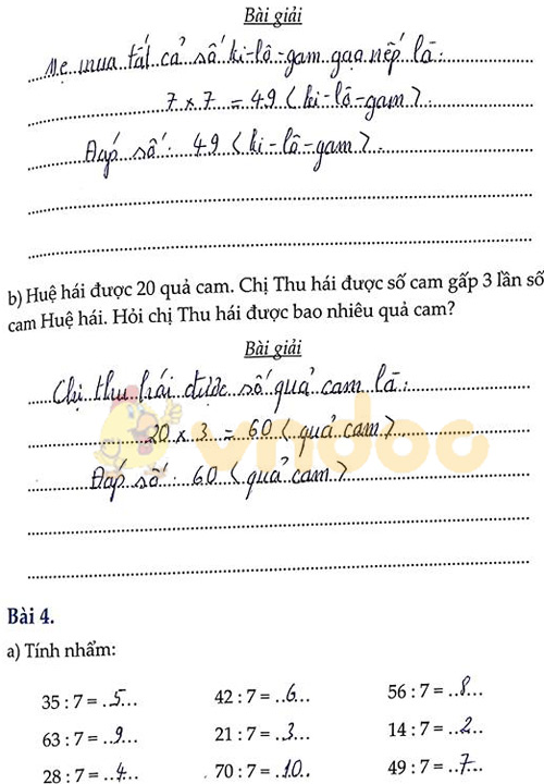 Đề bài Cùng em học Toán Tuần 7 - Đề 1