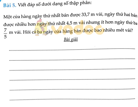 Cùng em học Toán lớp 5 Tuần 7