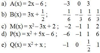 Giải bài tập SGK Toán lớp 7 bài: Ôn tập chương IV: Biểu thức đại số