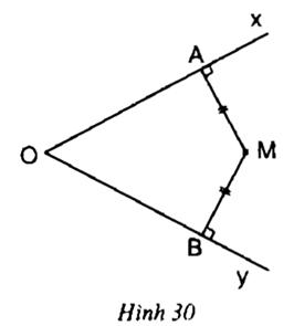Giải bài tập SGK Toán lớp 7 bài 5: Tính chất tia phân giác của một góc