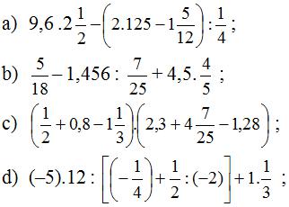 Giải bài tập SGK Toán lớp 7 bài: Phần Đại số - Ôn tập cuối năm