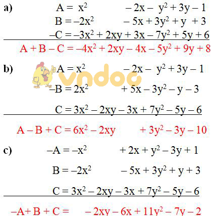 Giải bài tập SGK Toán lớp 7 bài: Phần Đại số - Ôn tập cuối năm