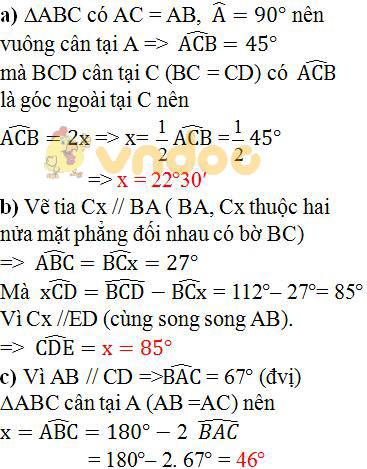 Giải bài tập SGK Toán lớp 7: Phần Hình học - Ôn tập cuối năm