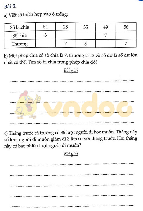 Đề bài Cùng em học Toán Tuần 8 - Đề 1