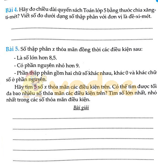 Cùng em học Toán lớp 5 Tuần 8