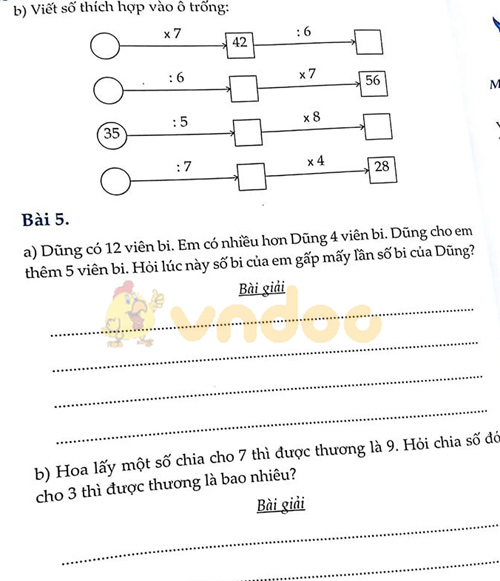 Đề bài Cùng em học Toán Tuần 8 - Đề 2