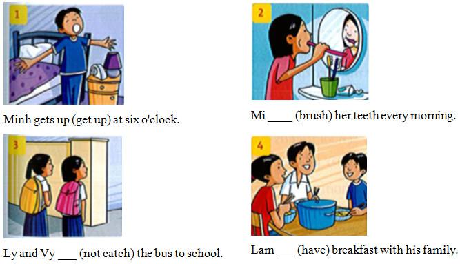 Giải bài tập tiếng Anh lớp 4