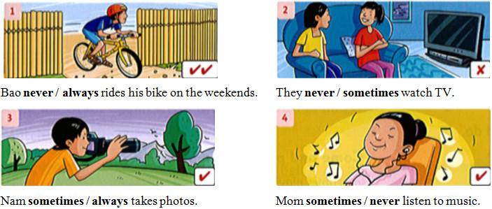 Giải bài tập tiếng Anh lớp 4