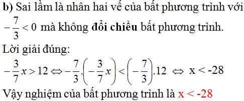 Giải bài tập SGK Toán lớp 8 bài 4: Bất phương trình bậc nhất một ẩn