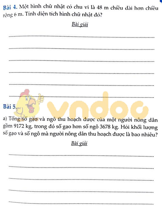 Cùng em học Toán lớp 4 Tuần 8 - Đề 1