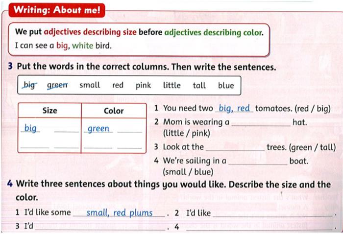 Giải bài tập tiếng Anh lớp 4