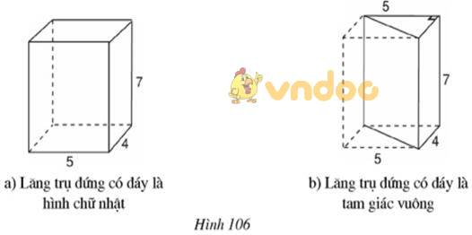 Giải bài tập SGK Toán lớp 8 bài 6: Thể tích của hình lăng trụ đứng