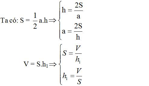 Giải bài tập SGK Toán lớp 8 bài 6: Thể tích của hình lăng trụ đứng
