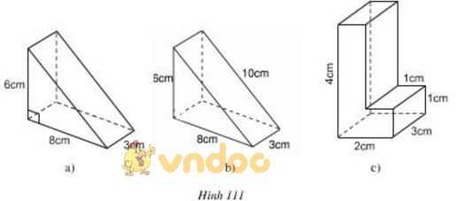 Giải bài tập SGK Toán lớp 8 bài 6: Thể tích của hình lăng trụ đứng