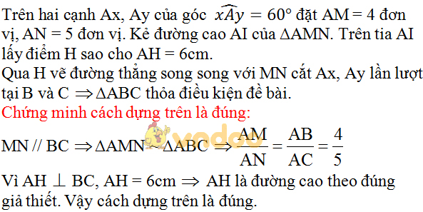 Giải bài tập SGK Toán lớp 8 bài 6: Trường hợp đồng dạng thứ hai