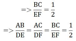 Giải bài tập SGK Toán lớp 8 bài 6: Trường hợp đồng dạng thứ hai