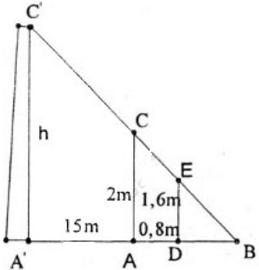 Giải bài tập SGK Toán lớp 8 bài 9: Ứng dụng thực tế của tam giác đồng dạng