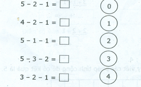 Đề kiểm tra cuối tuần Toán lớp 1: Tuần 10 - Đề 2