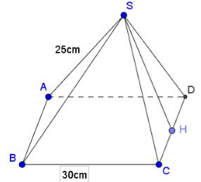Giải bài tập SGK Toán lớp 8 bài 8: Diện tích xung quanh của hình chóp đều