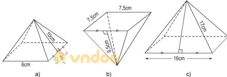 Giải bài tập SGK Toán lớp 8 bài 9: Thể tích của hình chóp đều