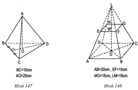 Giải bài tập SGK Toán lớp 8 bài: Ôn tập chương IV - Hình lăng trụ đứng. Hình chóp đều