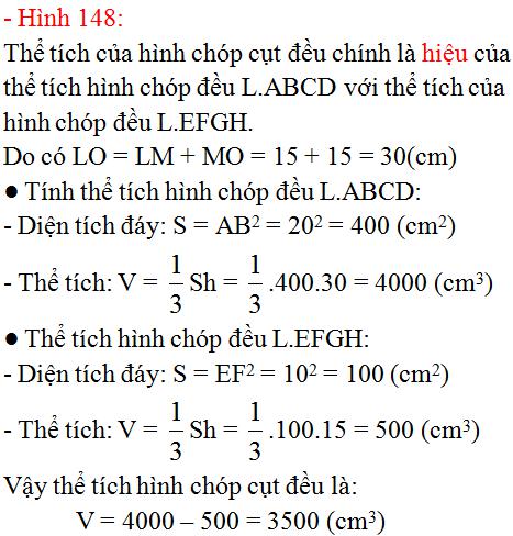 Giải bài tập SGK Toán lớp 8 bài: Ôn tập chương IV - Hình lăng trụ đứng. Hình chóp đều