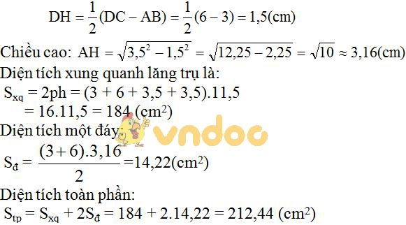 Giải bài tập SGK Toán lớp 8 bài: Ôn tập chương IV - Hình lăng trụ đứng. Hình chóp đều