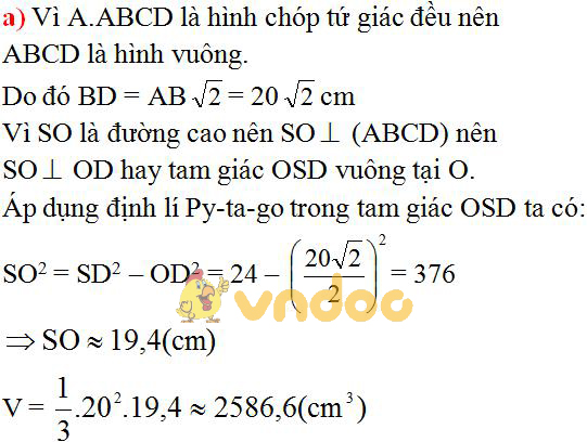 Giải bài tập SGK Toán lớp 8: Phần Hình học - Ôn tập cuối năm