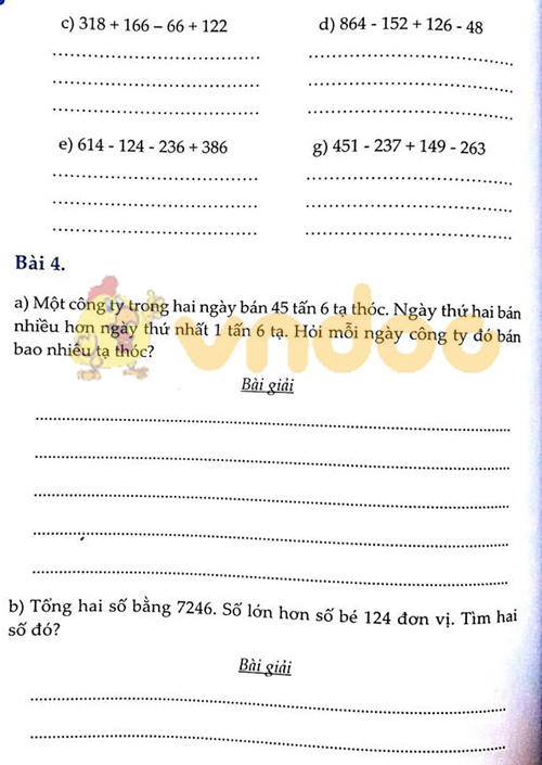 Cùng em học Toán lớp 4 Tuần 8 