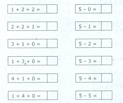 Đề kiểm tra cuối tuần Toán lớp 1: Tuần 11 - Đề 2