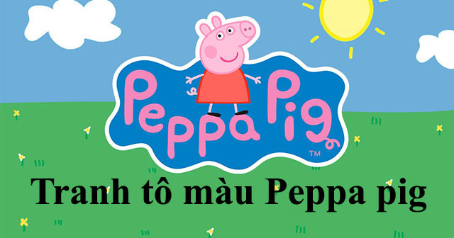 Tranh tô màu Peppa Pig