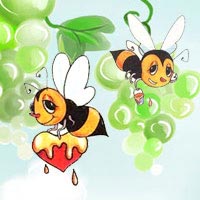 Tranh tô màu con ong dễ thương