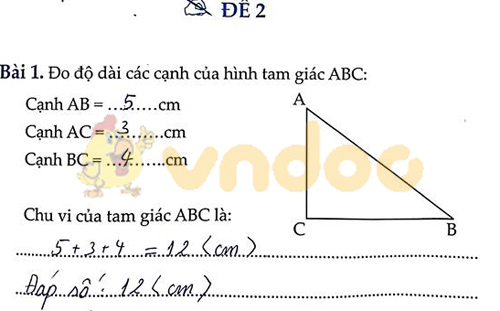 Đề bài Cùng em học Toán lớp 3 Tuần 10 - Đề 2
