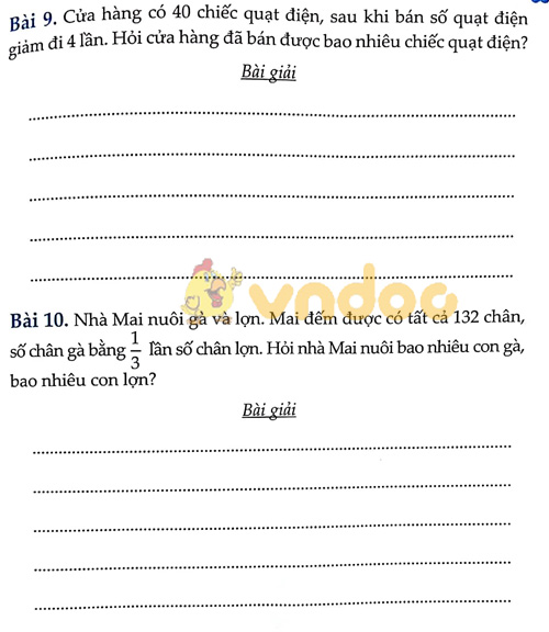 Kiểm tra giữa học kỳ 1 Toán lớp 3 - Đề 2