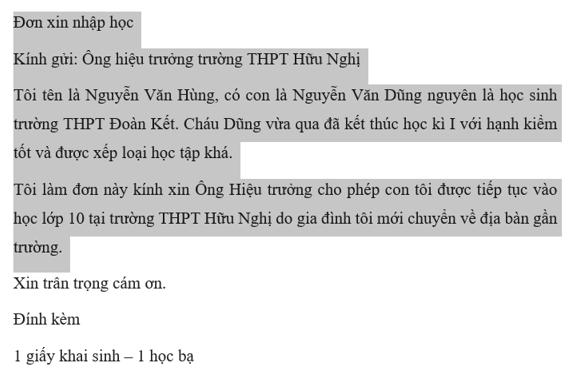 Giải bài tập SGK Tin học 10 bài 15: Làm quen với Microsoft Word