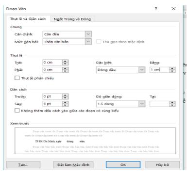 Giải bài tập SGK Tin học 10 bài 16: Định dạng văn bản