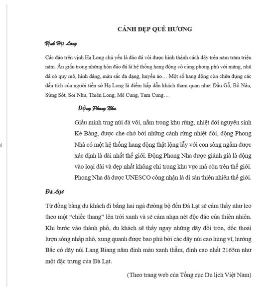 Giải bài tập SGK Tin học 10 bài 16: Định dạng văn bản