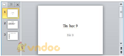 Giải bài tập SGK Tin học 9 bài 9: Định dạng trang chiếu